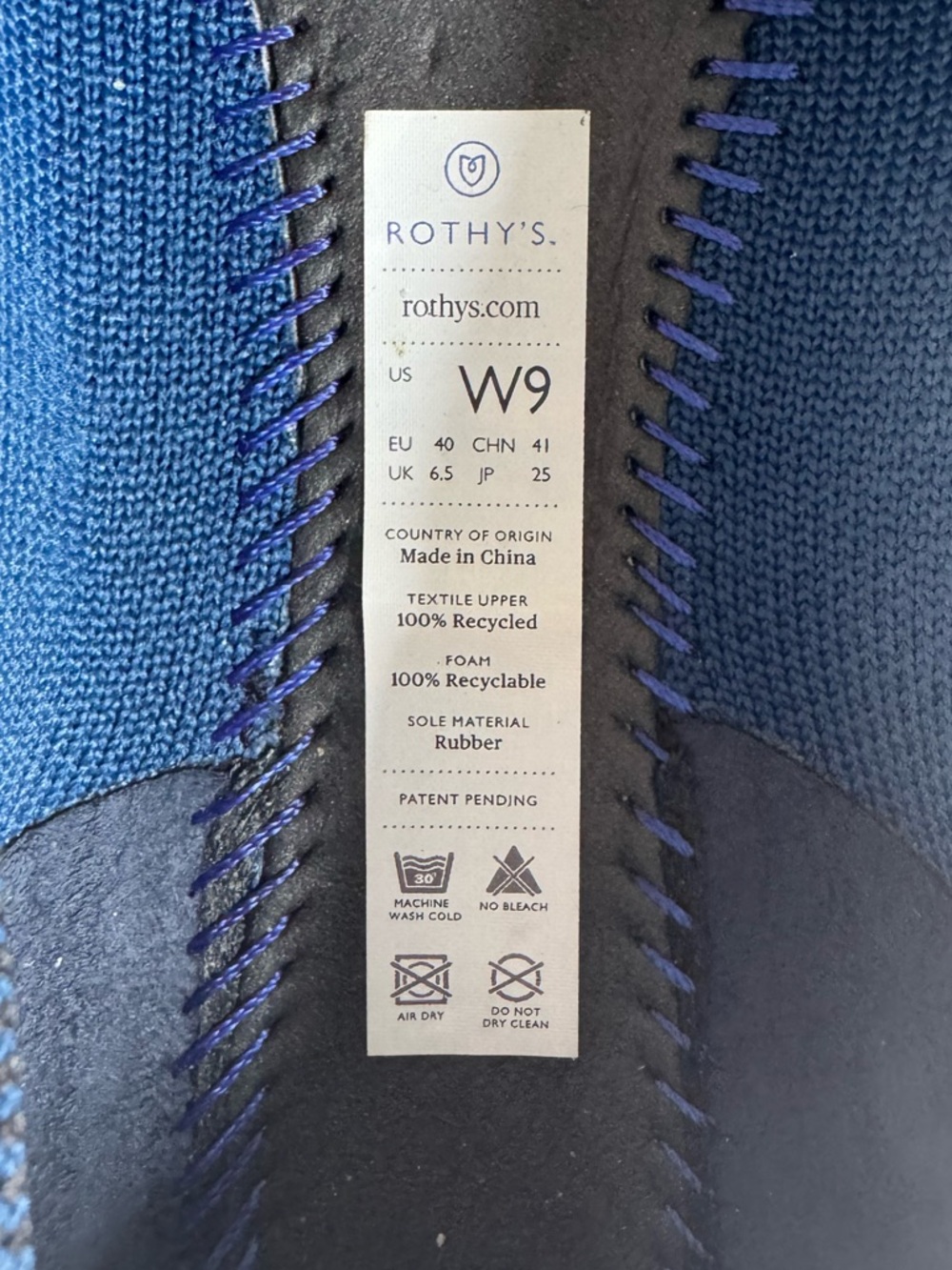 Rothy’s The Point Lapis Blue Python | 9 - Picture 8 of 11